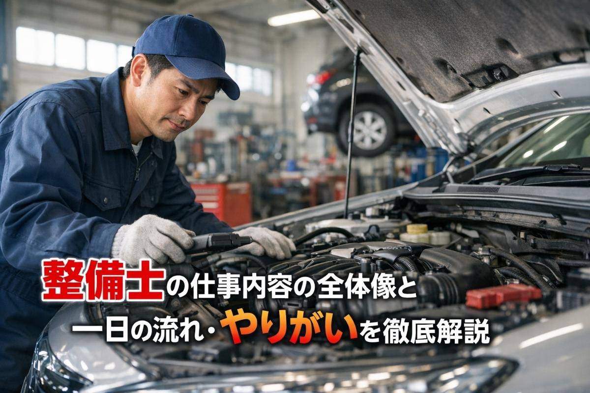 整備士の仕事内容の全体像と一日の流れ・やりがいを徹底解説