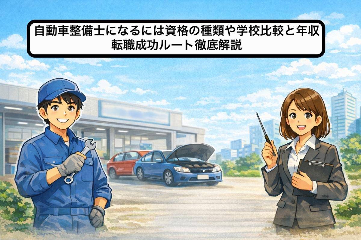 自動車整備士になるには資格の種類や学校比較と年収・転職成功ルート徹底解説