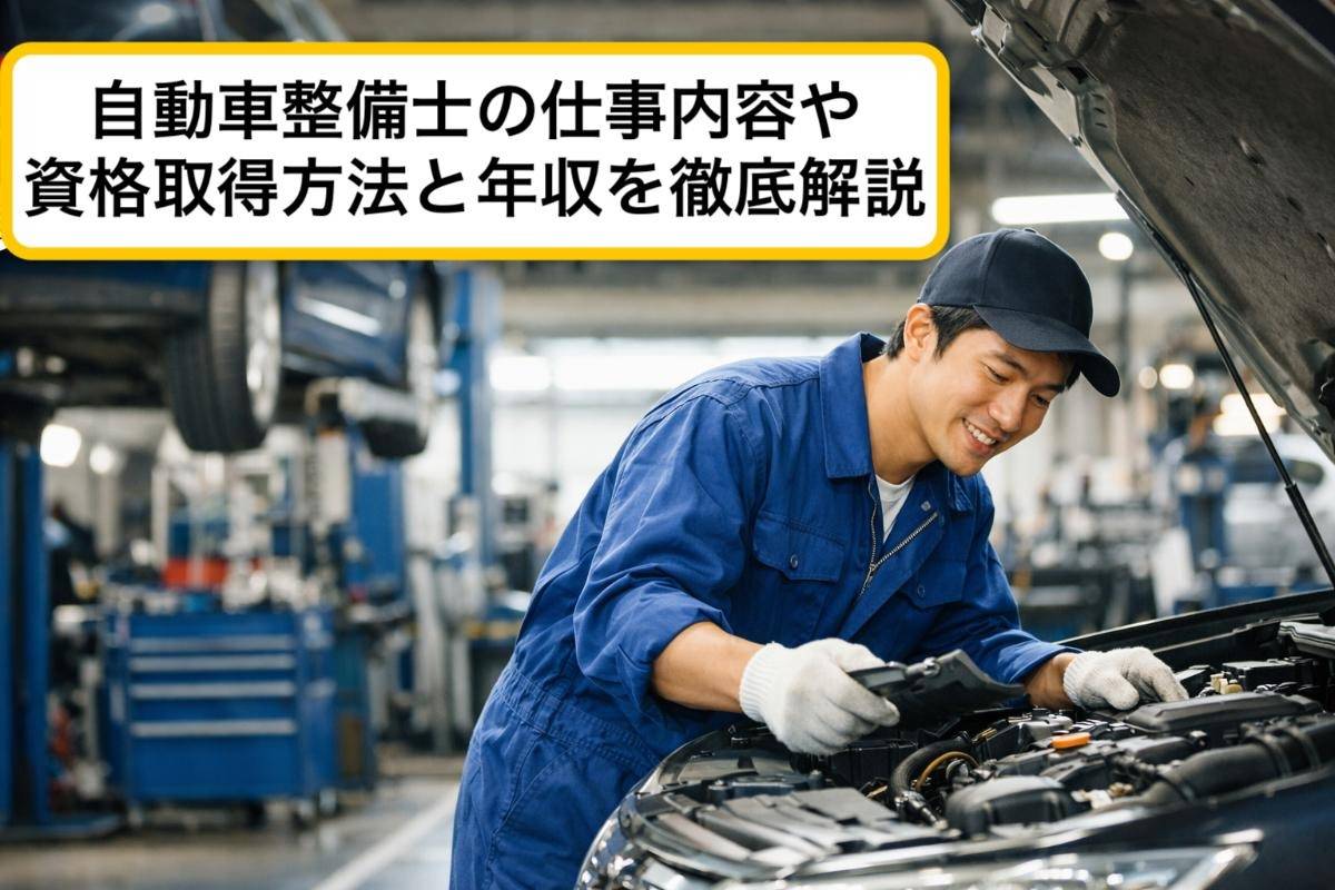 自動車整備士の仕事内容や資格取得方法と年収を徹底解説