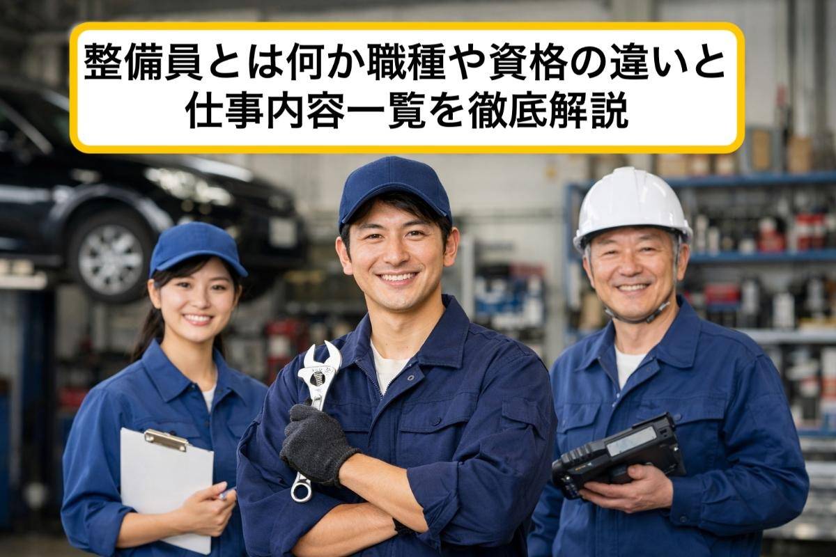 整備員とは何か職種や資格の違いと仕事内容一覧を徹底解説